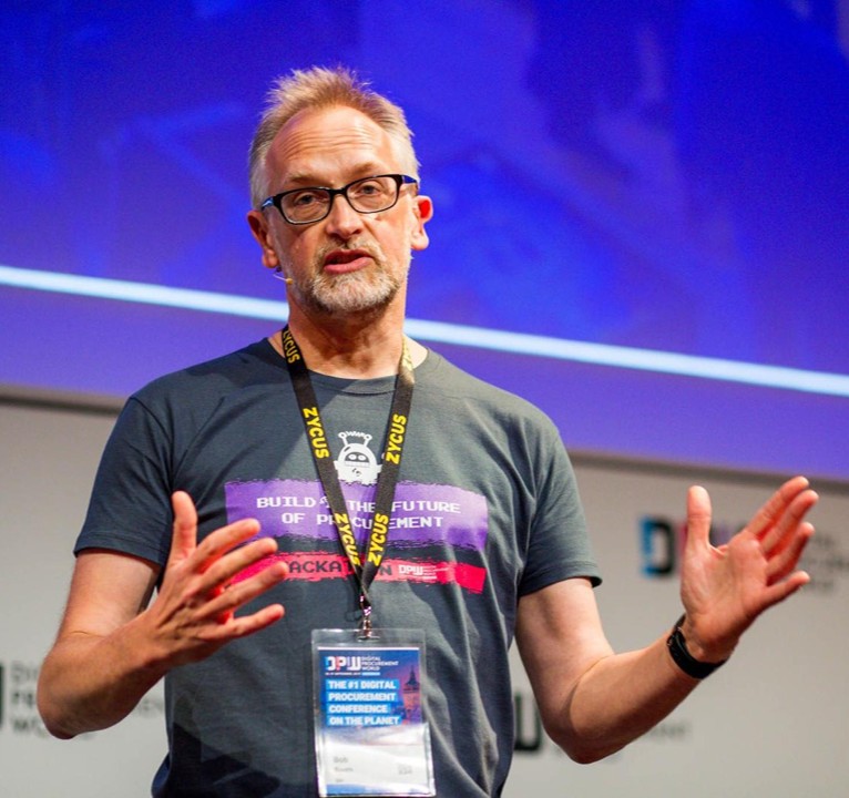 Bob running a Hackathon at DPW in 2019