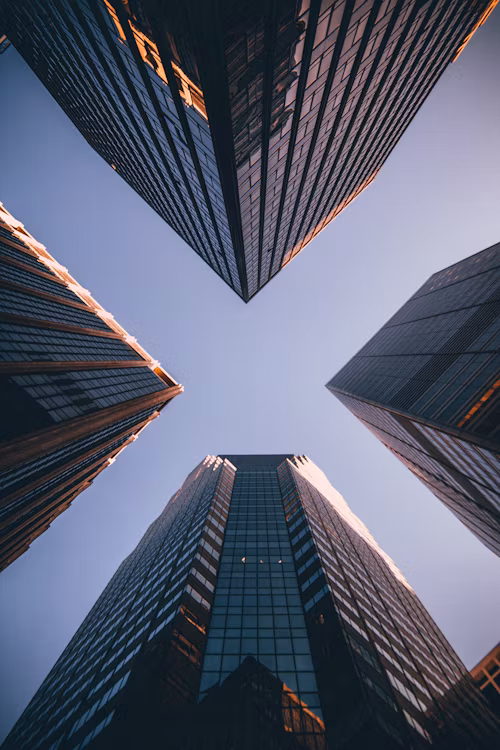 buildings Skyscrapers seen from below